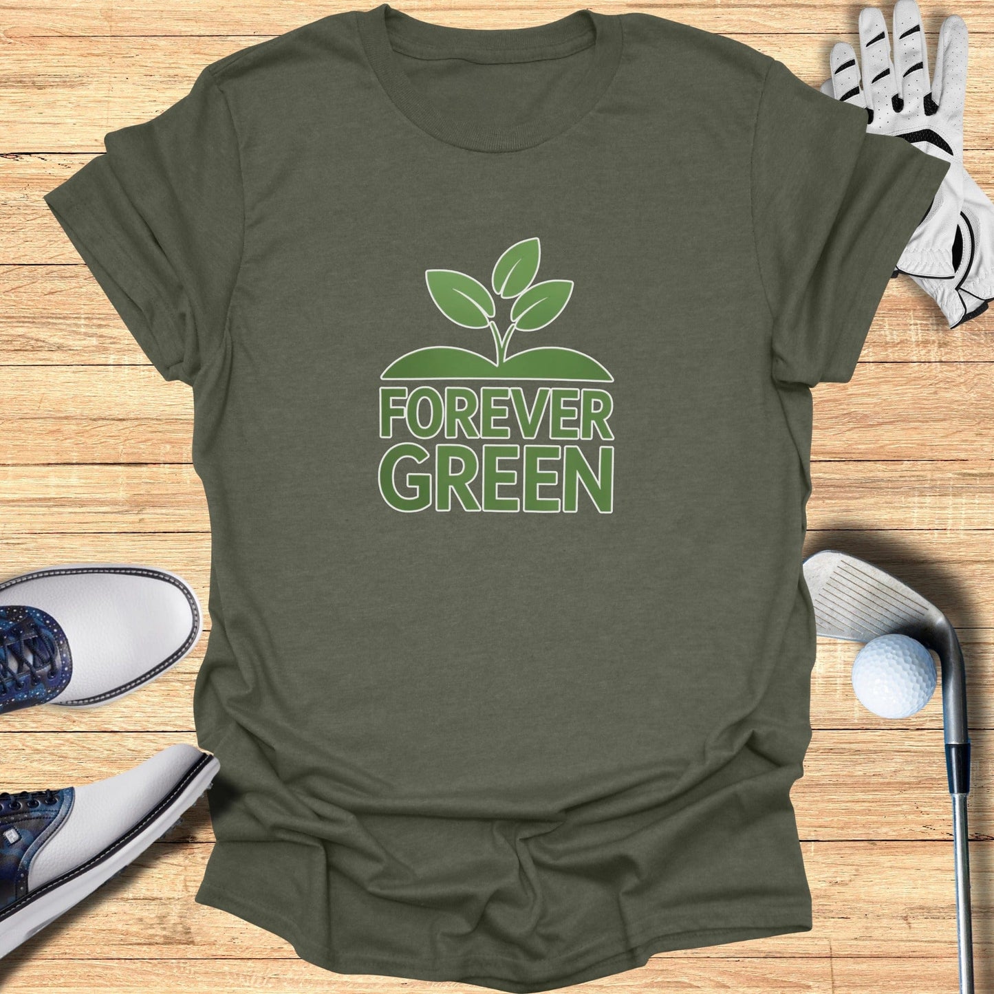 Forever Green T-Shirt - Funny Golf Tee by Swing Epic