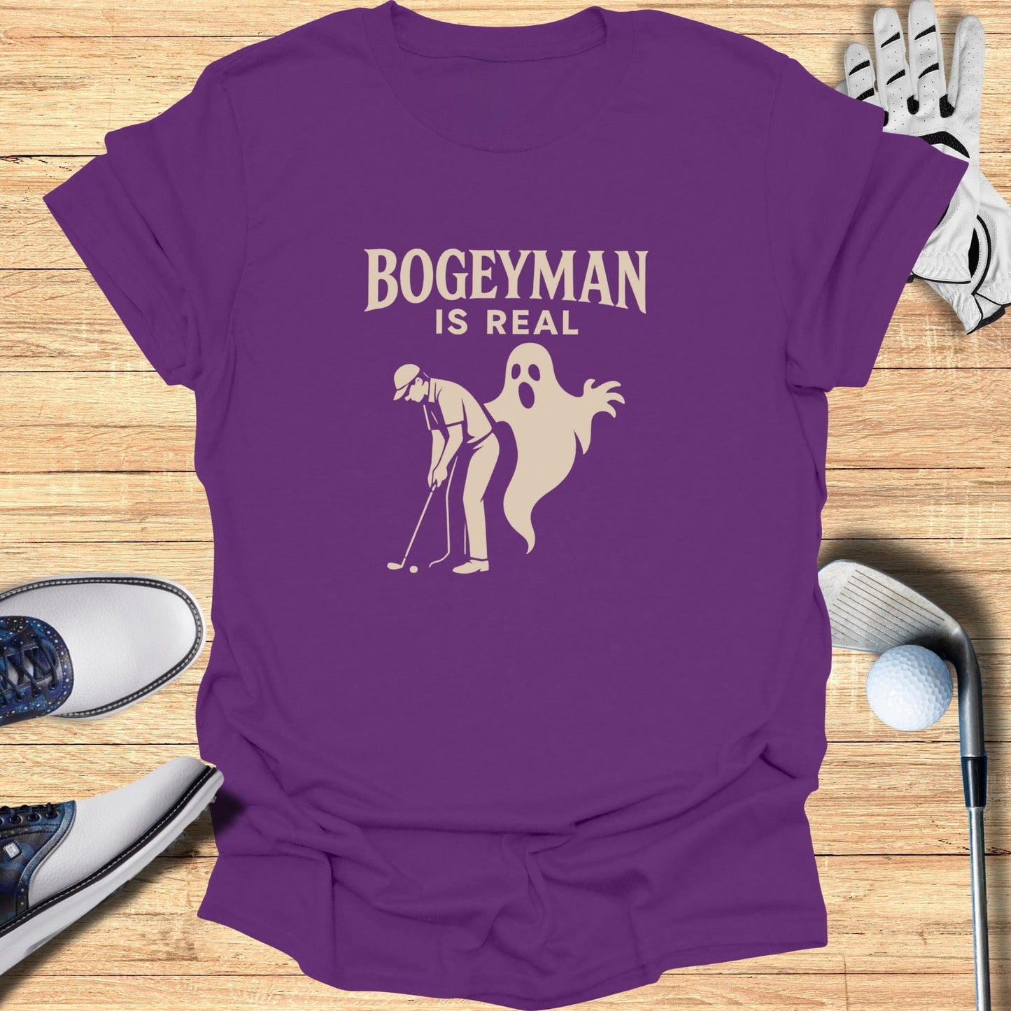 Bogeyman Is Real T-Shirt - Funny Golf Tee by Swing Epic