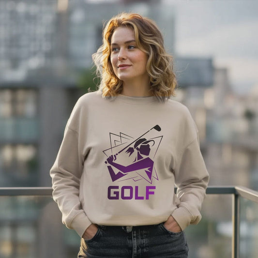 Stylish Golf Graphic Sweatshirt for Women