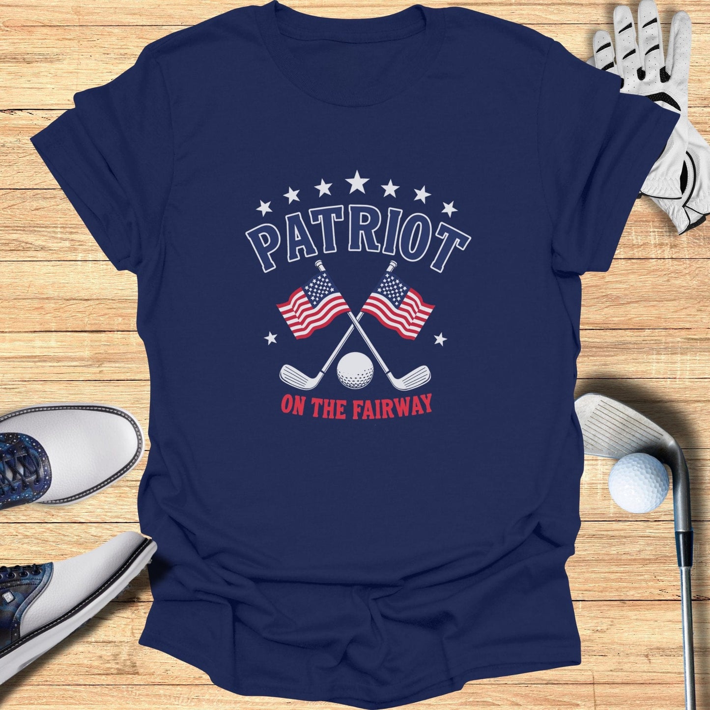 Patriot On The Fairway T-Shirt - Funny Golf Tee by Swing Epic