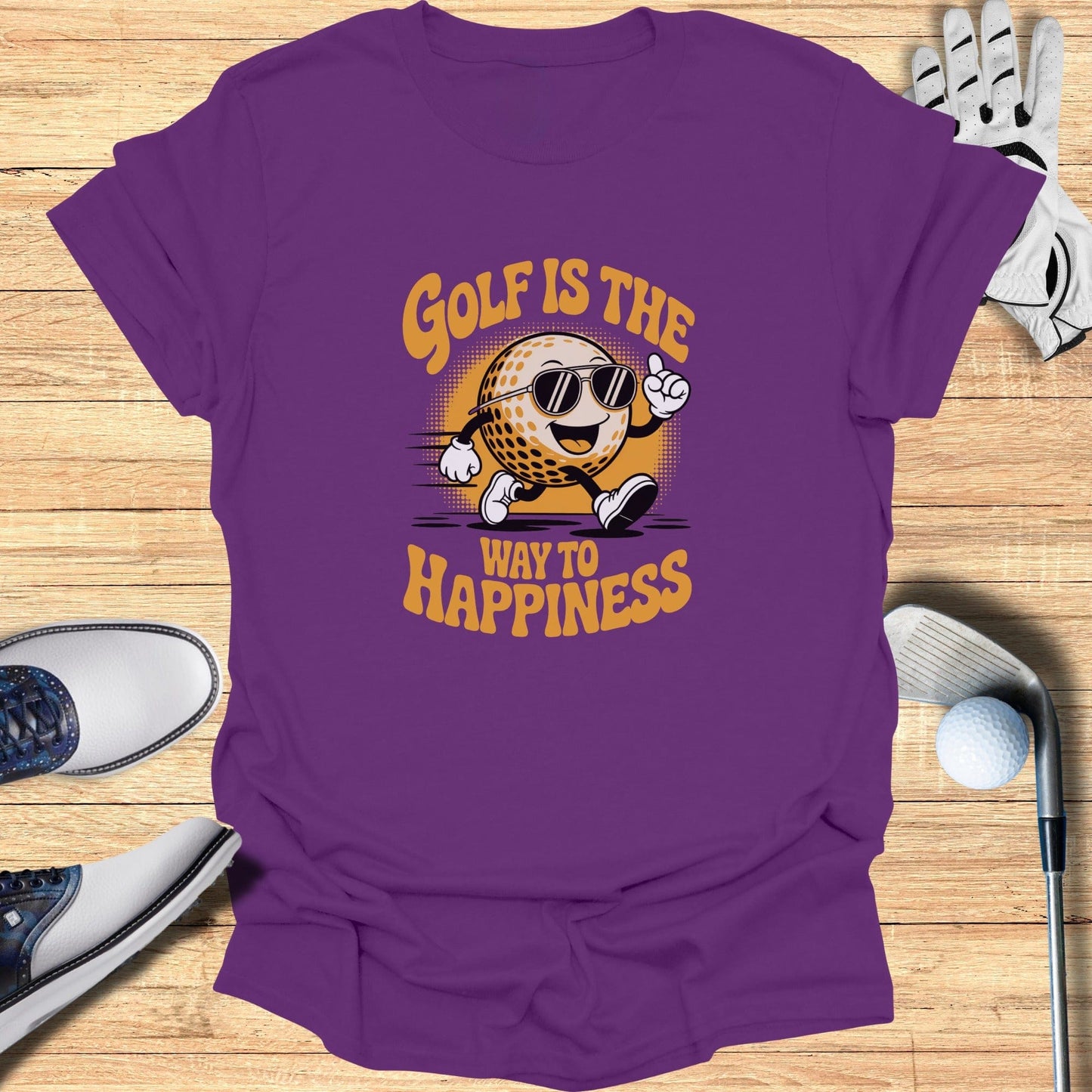 Golf = Happiness T-Shirt - Funny Golf Tee by Swing Epic