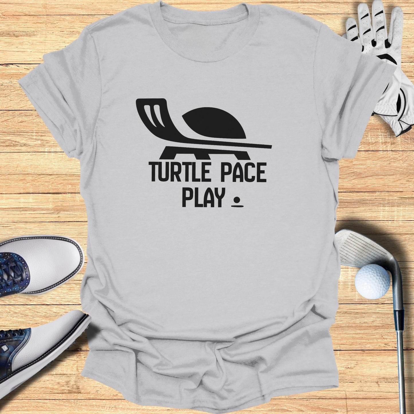 Turtle Pace Play Golf Themed T-Shirt