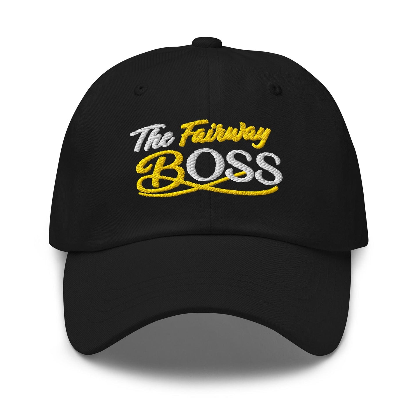 The Fairway Boss Sparkling Glitter Print Embroidered Golf Cap - Funny Golf Tee by Swing Epic