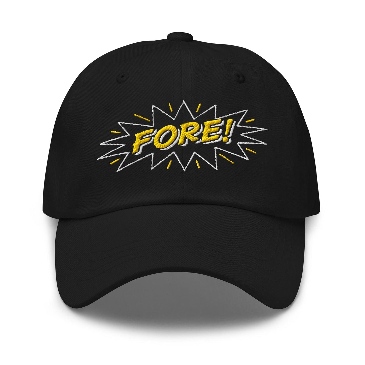 FORE! Quirky and Fun Embroidered Golf Cap - Funny Golf Tee by Swing Epic