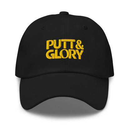 Putt and Glory Embroidered Golf Cap - Funny Golf Tee by Swing Epic