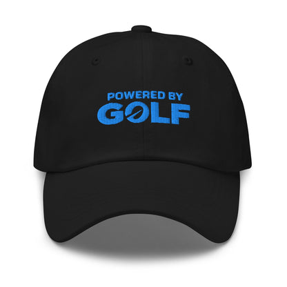 Powered By Golf Funny Embroidered Golf Cap - Funny Golf Tee by Swing Epic