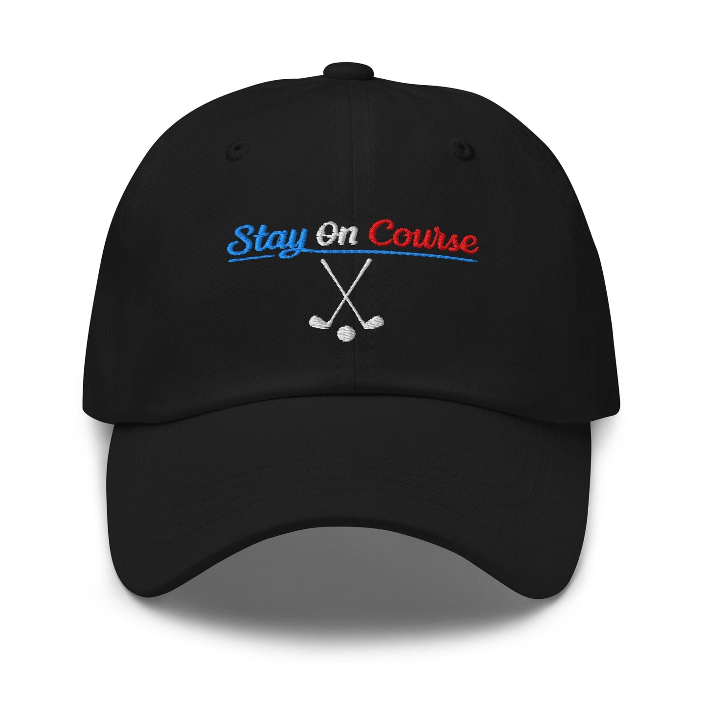 Stay On Course Engaging Quirky Embroidered Golf Cap - Funny Golf Tee by Swing Epic