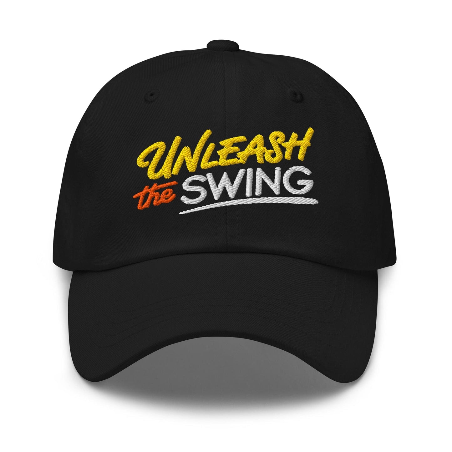 Unleash The Swing Embroidered Golf Cap - Funny Golf Tee by Swing Epic