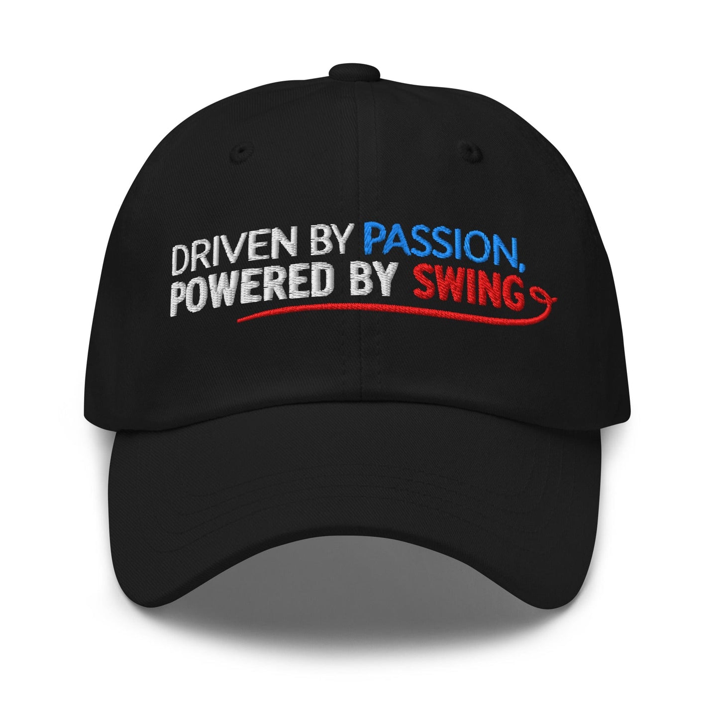 Driven by Passion Powered by Swing Embroidered Golf Cap - Funny Golf Tee by Swing Epic