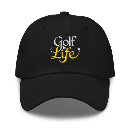Golf is Life Embroidered Golf Cap - Funny Golf Tee by Swing Epic