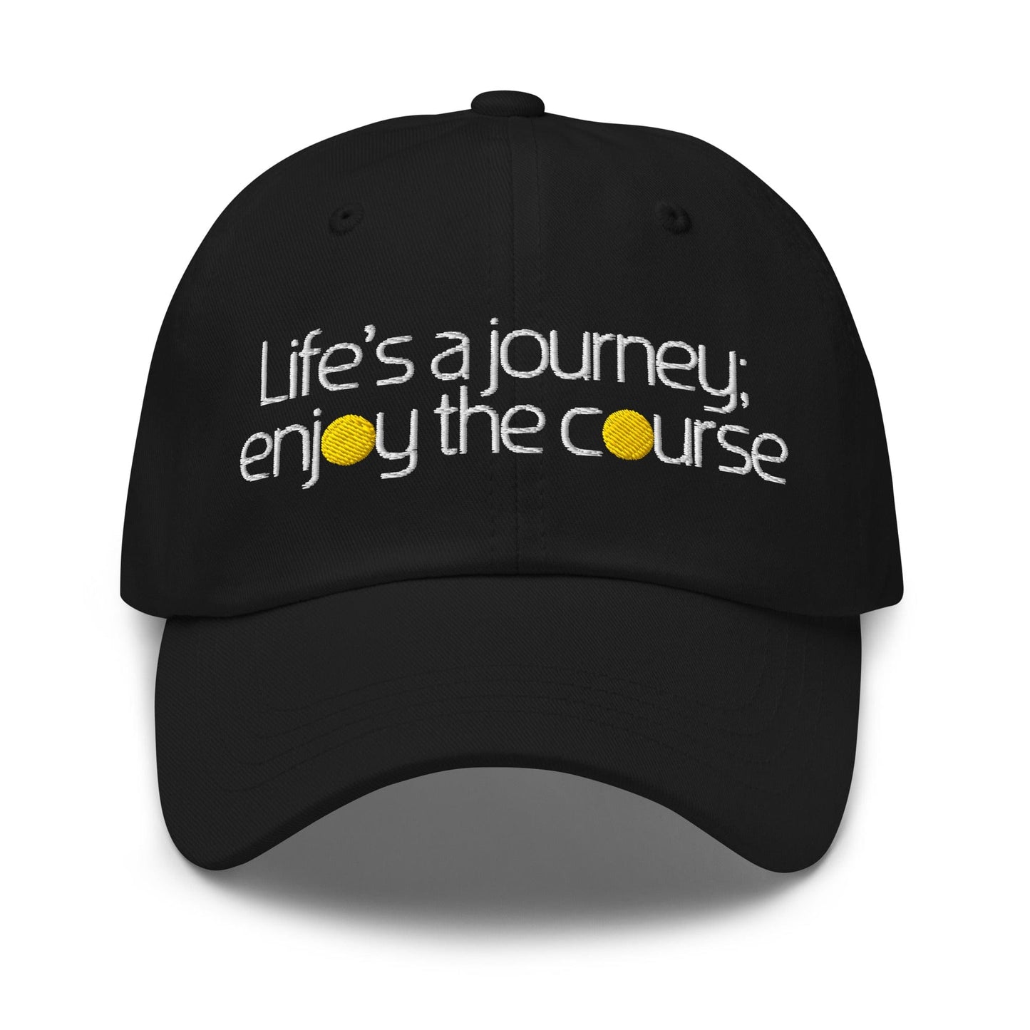 Life's a Journey Enjoy the Course Embroidered Golf Cap - Funny Golf Tee by Swing Epic