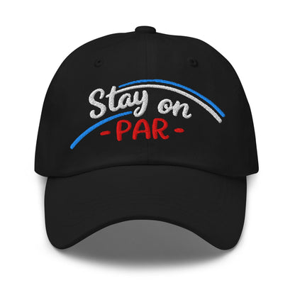 Stay on Par Embroidered Golf Cap - Funny Golf Tee by Swing Epic