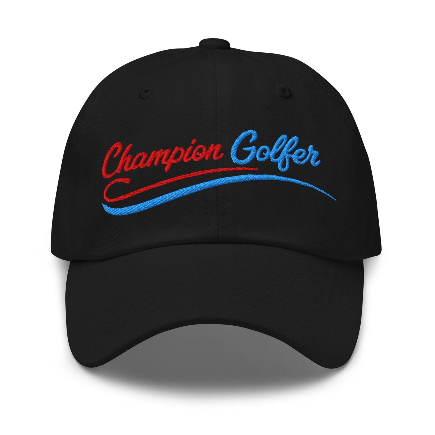 Champion Golfer Sparkling Star Fun Embroidered Golf Cap - Funny Golf Tee by Swing Epic