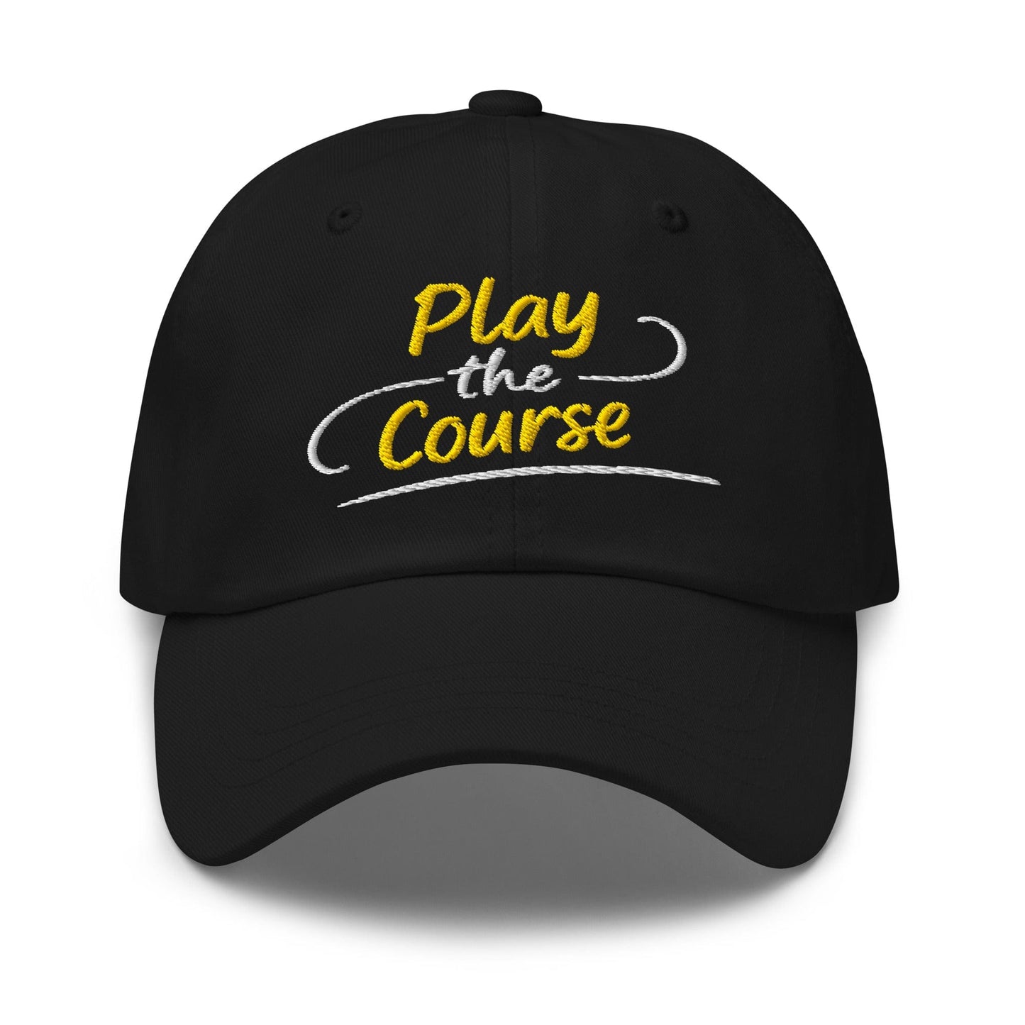 Play the Course Fun Spirit Embroidered Golf Cap - Funny Golf Tee by Swing Epic