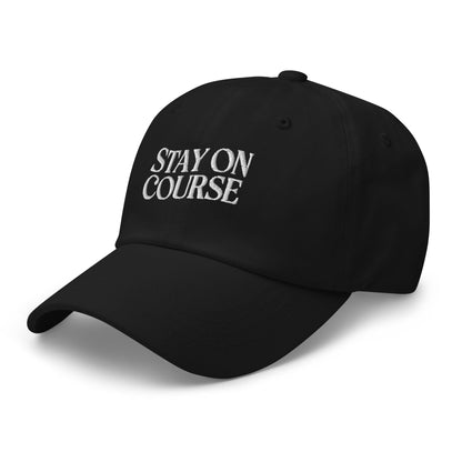 Stay On Course Quirky Fun Embroidered Golf Cap - Funny Golf Tee by Swing Epic
