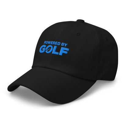 Powered By Golf Funny Embroidered Golf Cap - Funny Golf Tee by Swing Epic