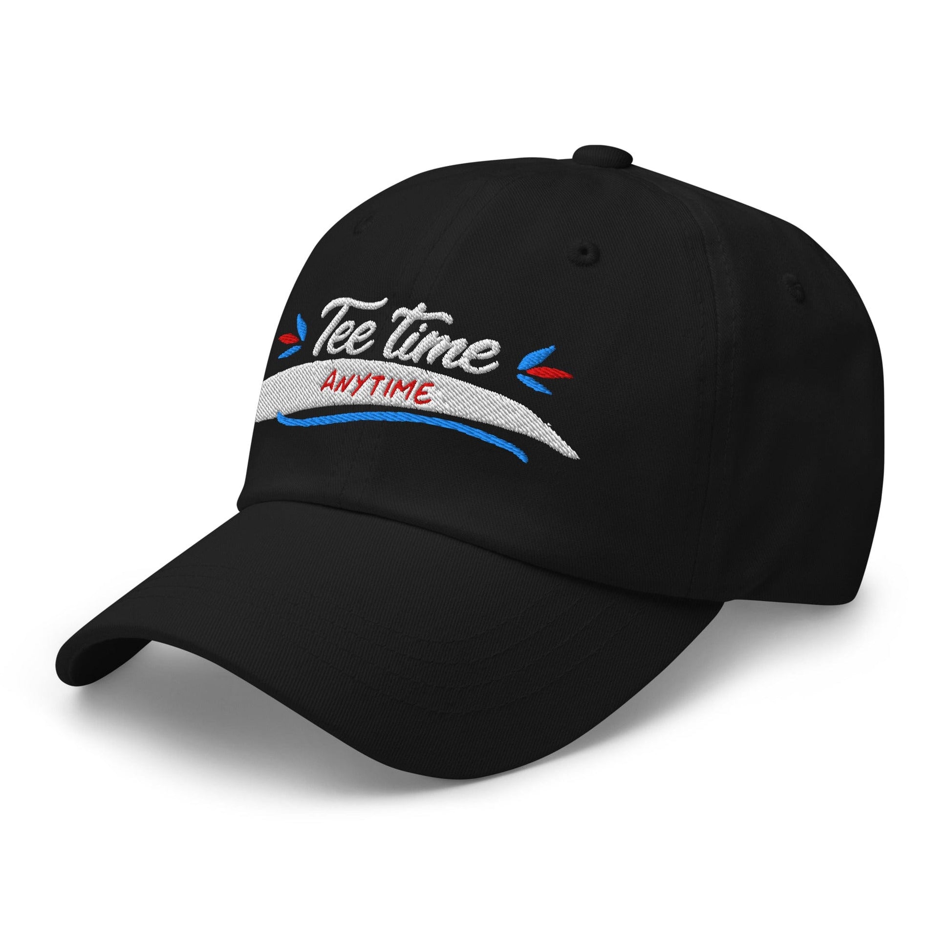 Tee Time Anytime Fun Embroidered Golf Cap - Funny Golf Tee by Swing Epic