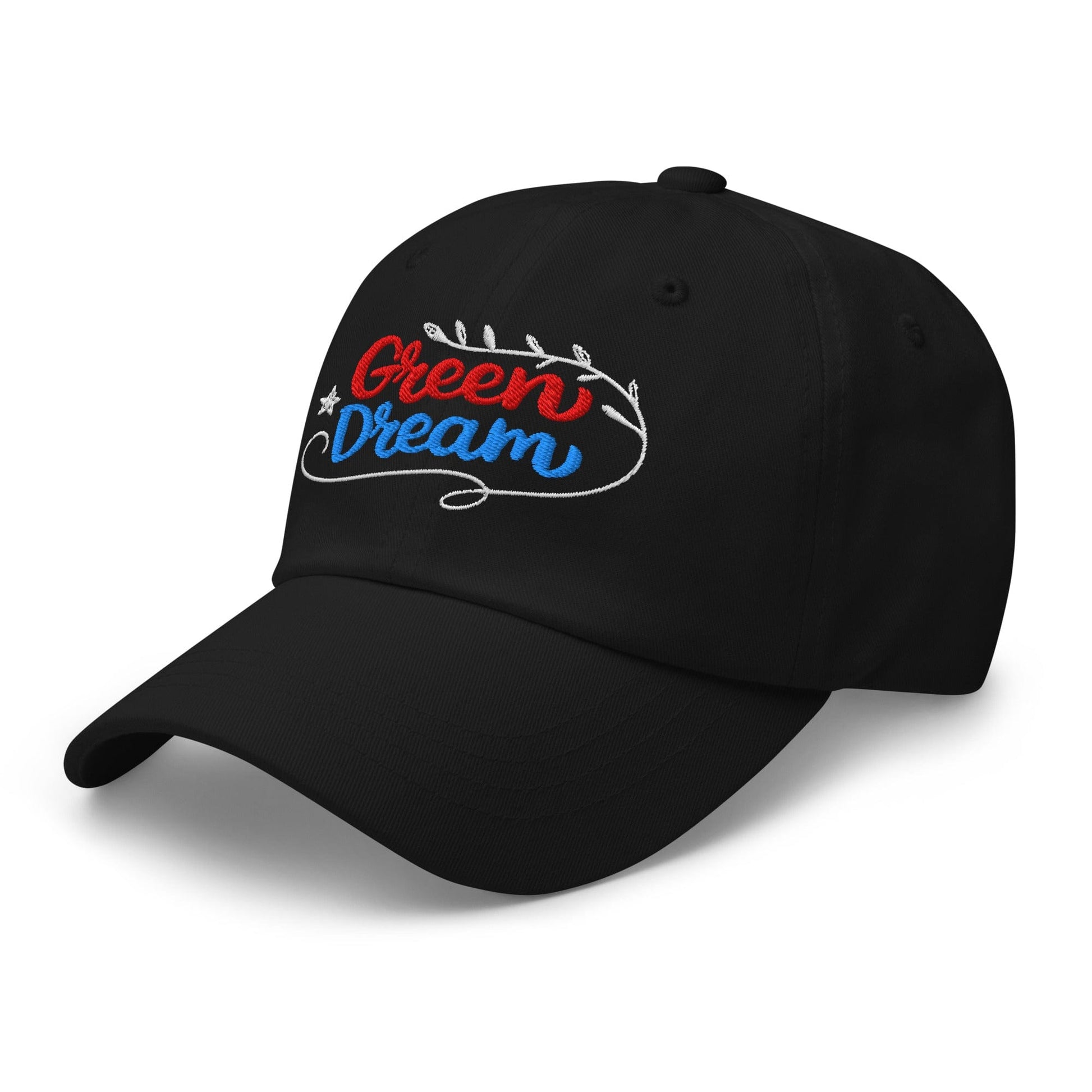 Green Dream Stars and Leaves Fun Embroidered Golf Cap - Funny Golf Tee by Swing Epic