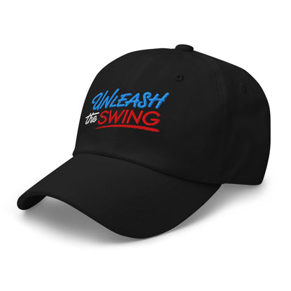 Unleash The Swing Embroidered Golf Cap - Funny Golf Tee by Swing Epic