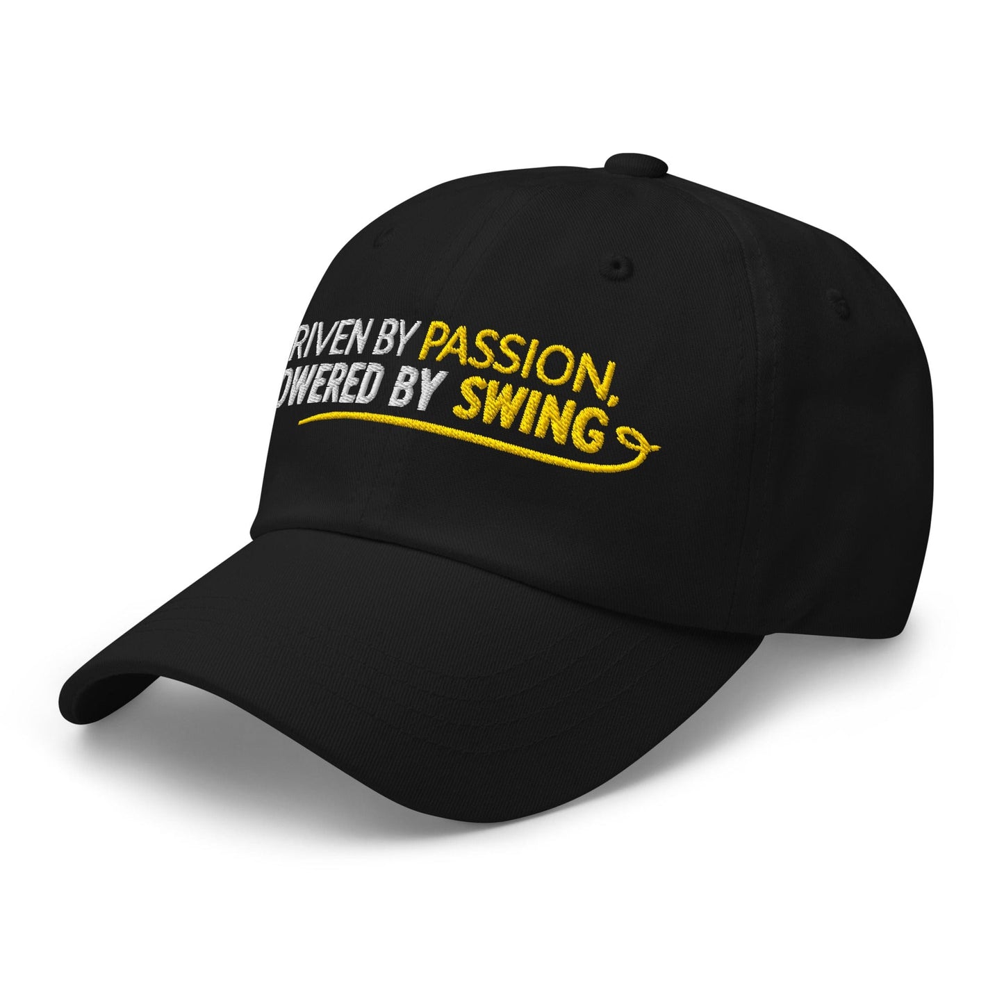 Driven by Passion Powered by Swing Embroidered Golf Cap - Funny Golf Tee by Swing Epic
