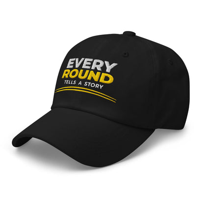 Every Round Tells A Story Embroidered Golf Cap - Funny Golf Tee by Swing Epic