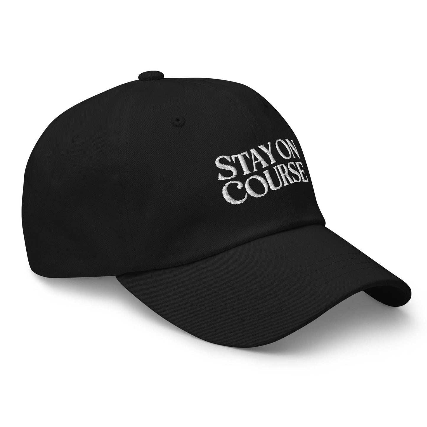 Stay On Course Quirky Fun Embroidered Golf Cap - Funny Golf Tee by Swing Epic