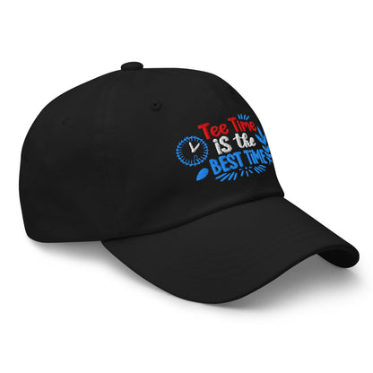 Tee Time is the Best Time Embroidered Golf Cap - Funny Golf Tee by Swing Epic