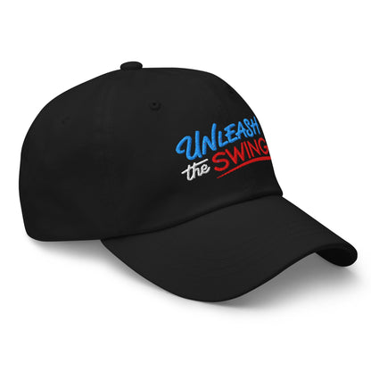 Unleash The Swing Embroidered Golf Cap - Funny Golf Tee by Swing Epic