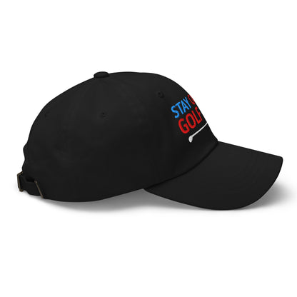 Stay Calm & Golf On Funny Embroidered Golf Cap - Funny Golf Tee by Swing Epic