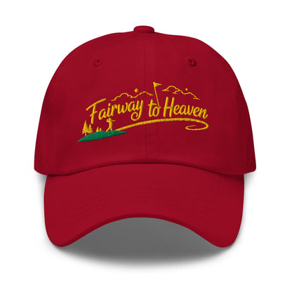 Fairway to Heaven Embroidered Golf Cap - Funny Golf Tee by Swing Epic