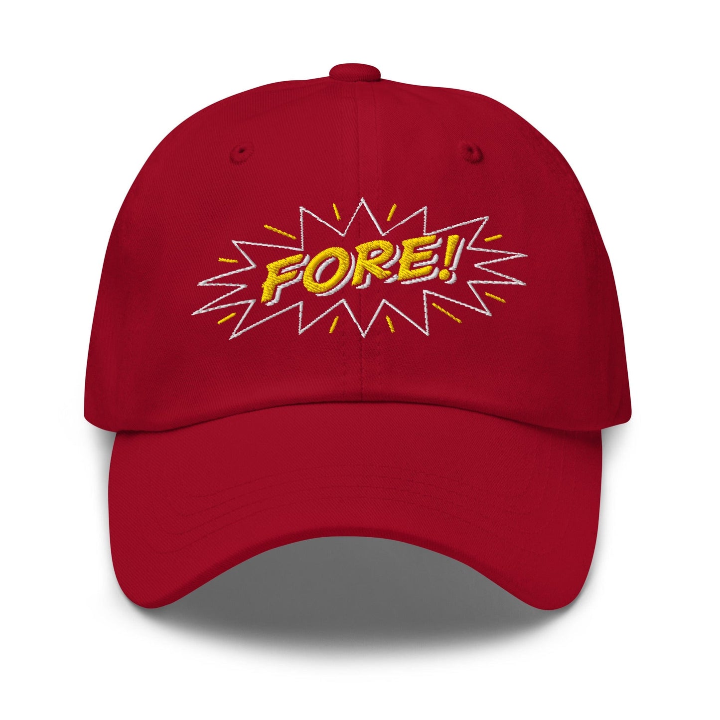 FORE! Quirky and Fun Embroidered Golf Cap - Funny Golf Tee by Swing Epic