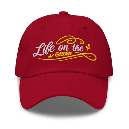 Life on the Green Quirky Fun Design Embroidered Golf Cap - Funny Golf Tee by Swing Epic
