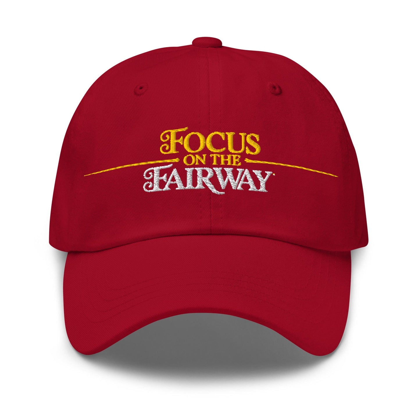 Focus on the Fairway Embroidered Golf Cap - Funny Golf Tee by Swing Epic
