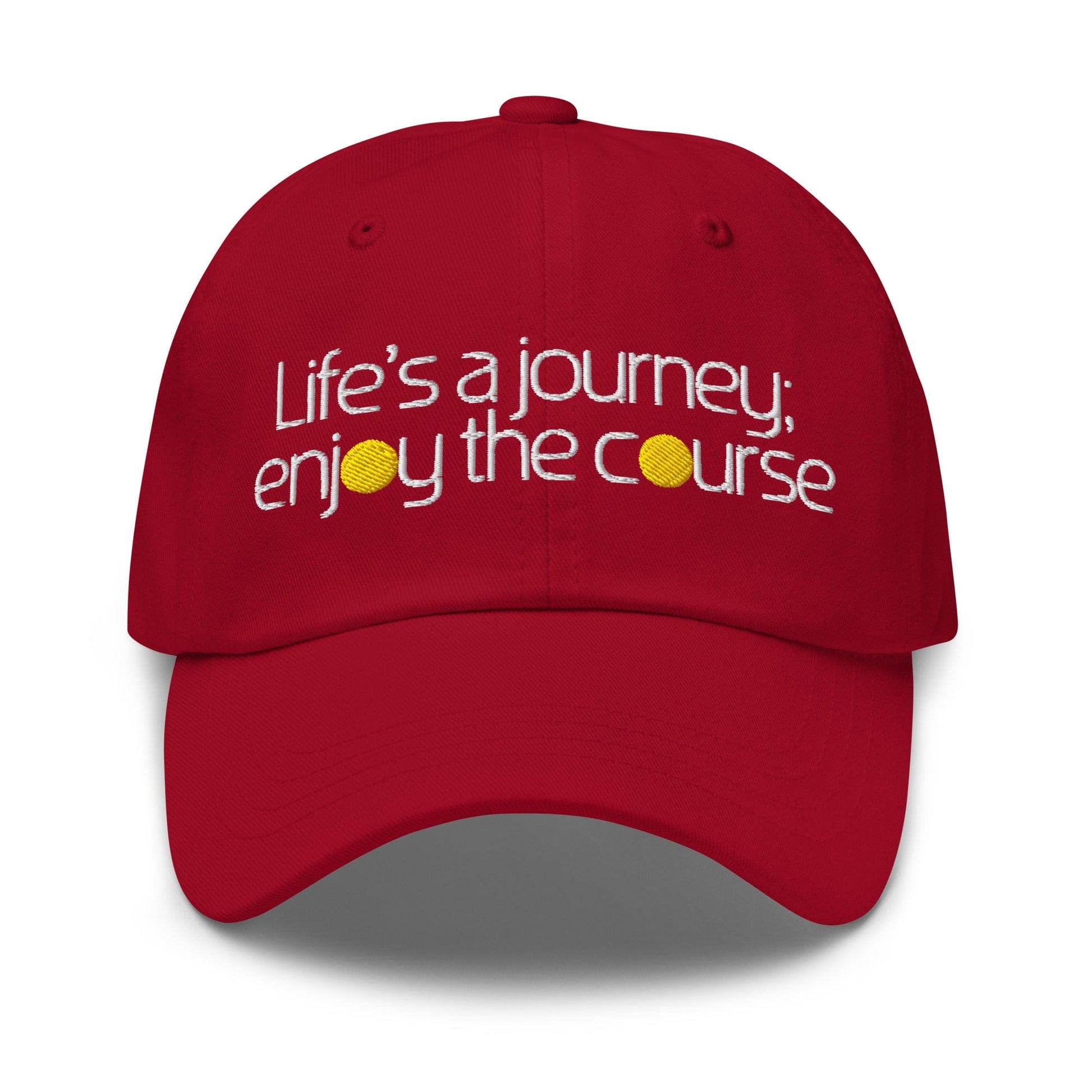 Life's a Journey Enjoy the Course Embroidered Golf Cap - Funny Golf Tee by Swing Epic
