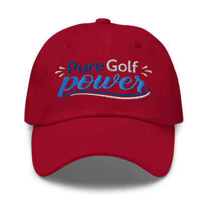 Pure Golf Power Embroidered Golf Cap - Funny Golf Tee by Swing Epic