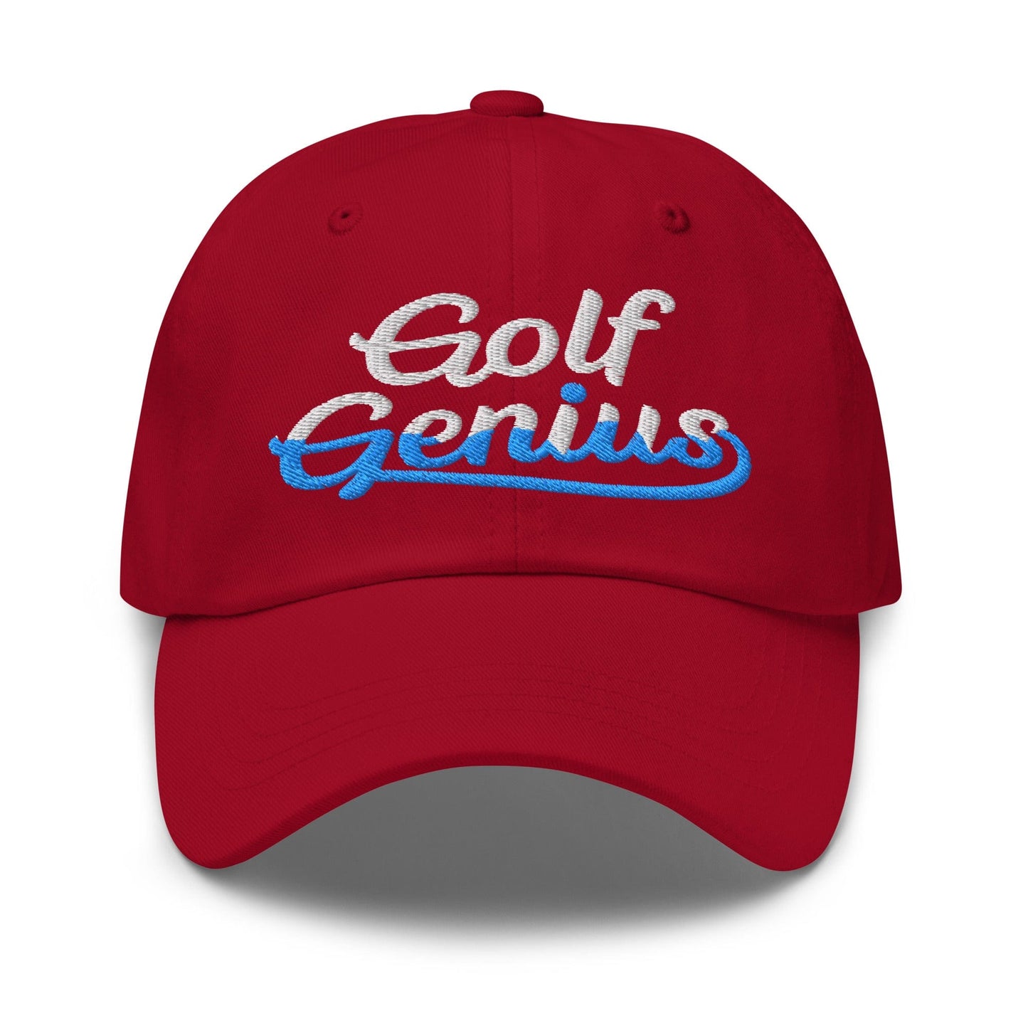 Golf Genius Quirky Fun Spirit Embroidered Golf Cap - Funny Golf Tee by Swing Epic