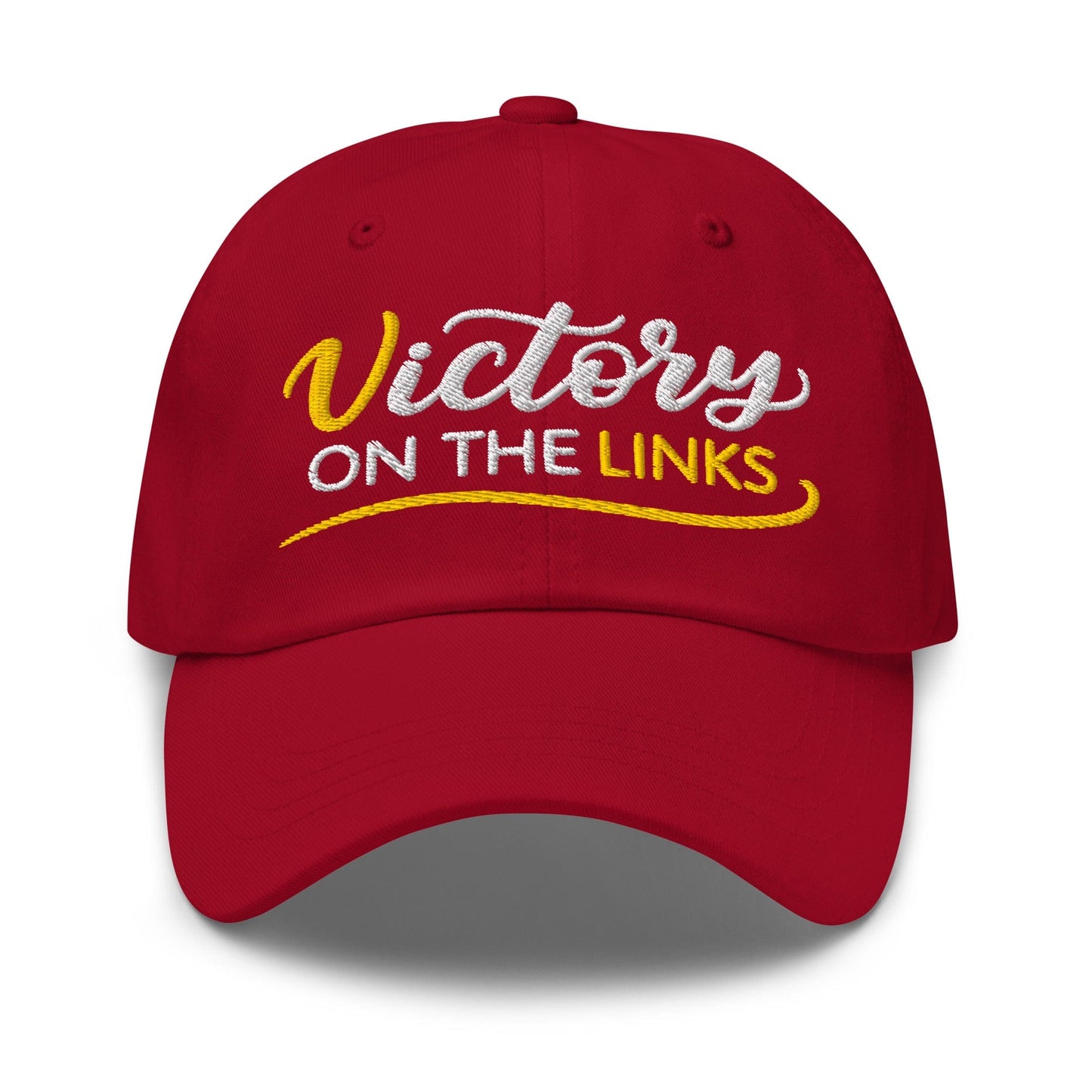 Victory on the Links Fun and Unique Embroidered Golf Cap - Funny Golf Tee by Swing Epic