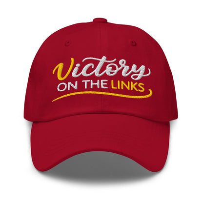 Victory on the Links Fun and Unique Embroidered Golf Cap - Funny Golf Tee by Swing Epic