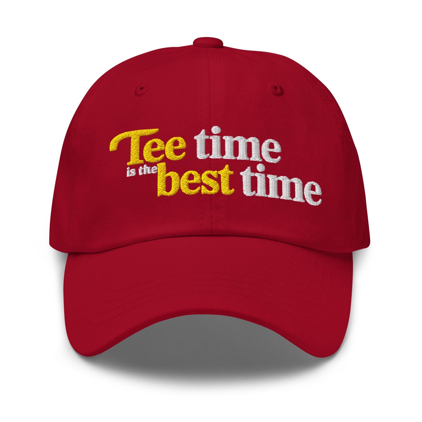 Tee Time is the Best Time Embroidered Golf Cap - Funny Golf Tee by Swing Epic