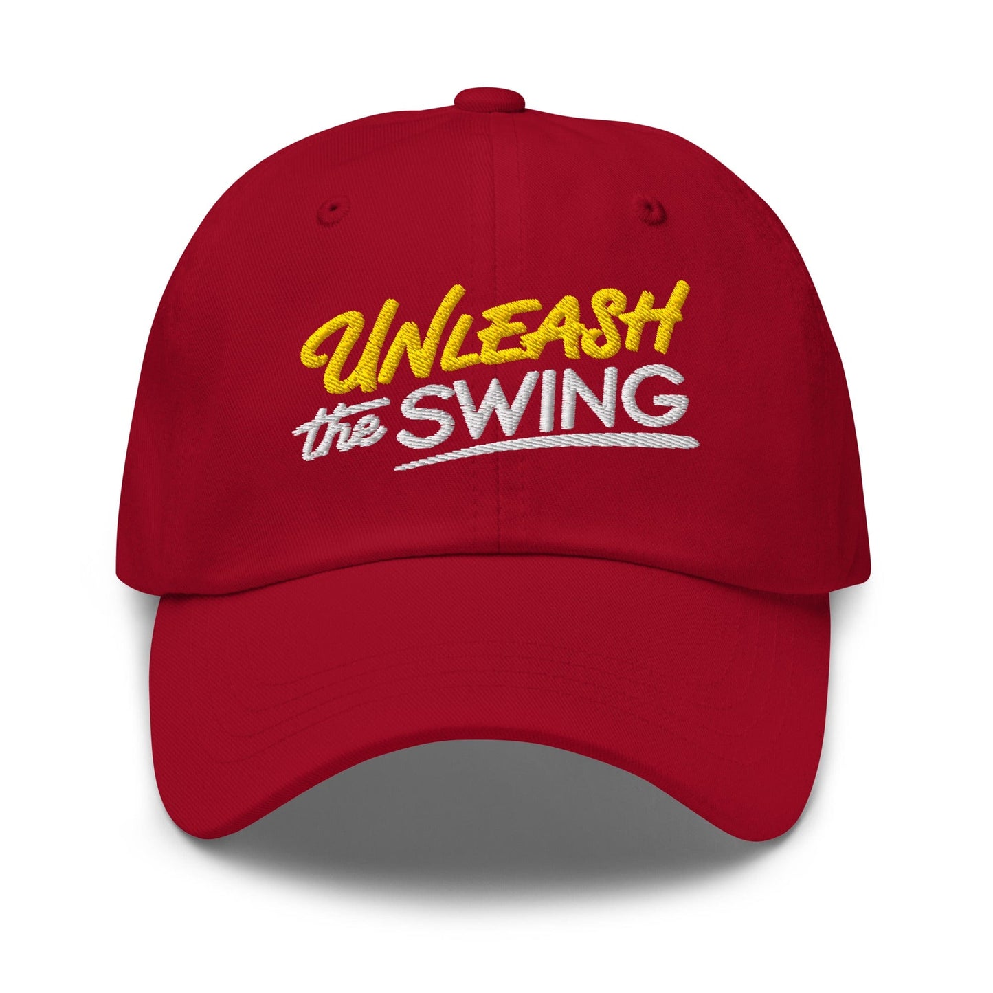 Unleash The Swing Embroidered Golf Cap - Funny Golf Tee by Swing Epic