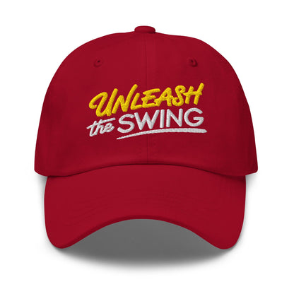 Unleash The Swing Embroidered Golf Cap - Funny Golf Tee by Swing Epic