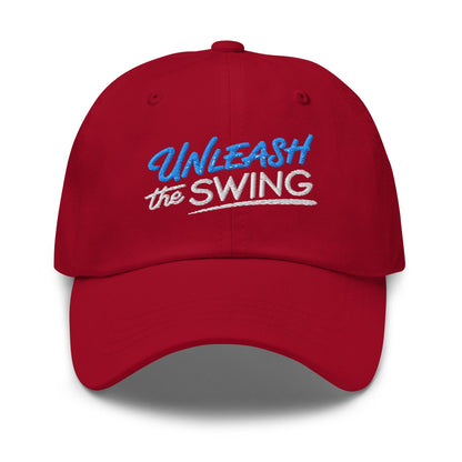 Unleash The Swing Embroidered Golf Cap - Funny Golf Tee by Swing Epic