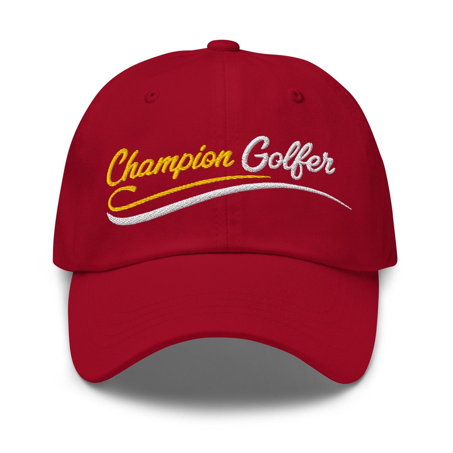 Champion Golfer Sparkling Star Fun Embroidered Golf Cap - Funny Golf Tee by Swing Epic