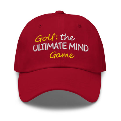 Golf: The Ultimate Mind Game Embroidered Golf Cap - Funny Golf Tee by Swing Epic