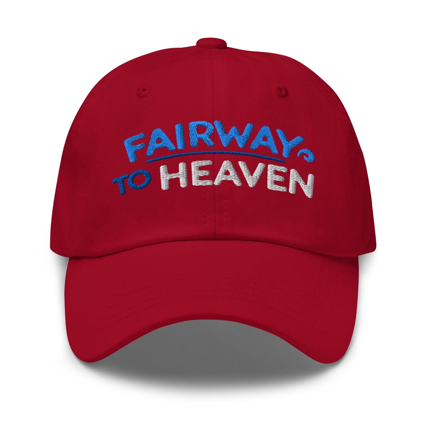 Fairway To Heaven Fun Spirit Embroidered Golf Cap - Funny Golf Tee by Swing Epic