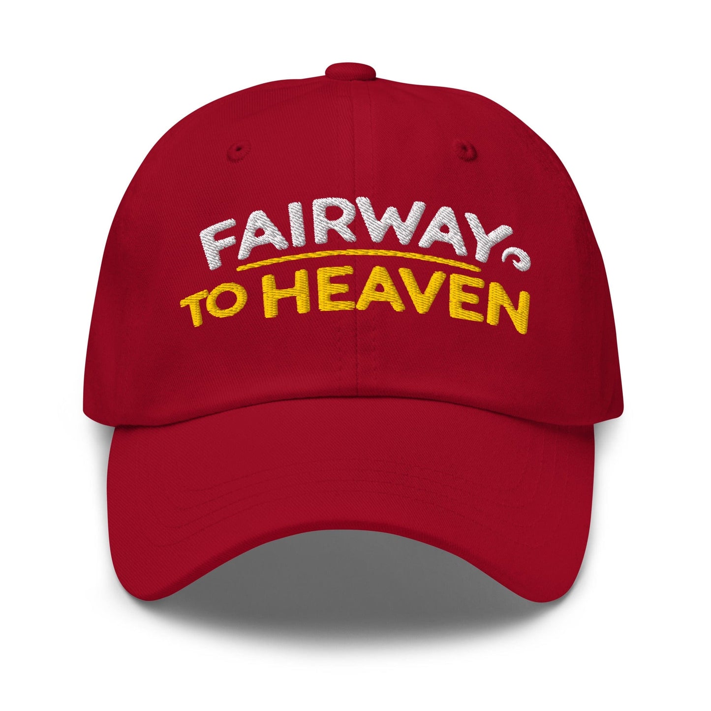 Fairway To Heaven Fun Spirit Embroidered Golf Cap - Funny Golf Tee by Swing Epic