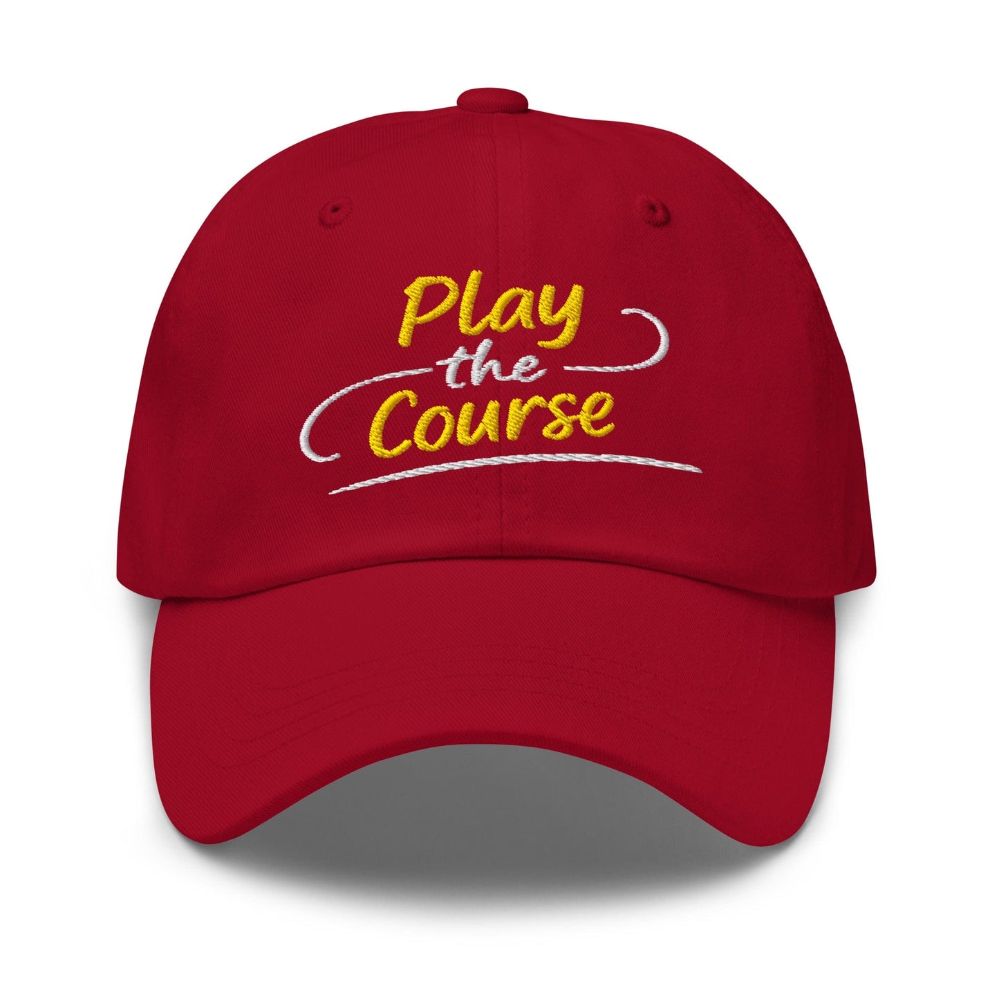 Play the Course Fun Spirit Embroidered Golf Cap - Funny Golf Tee by Swing Epic