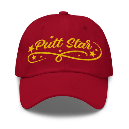 Putt Star Embroidered Golf Cap - Funny Golf Tee by Swing Epic