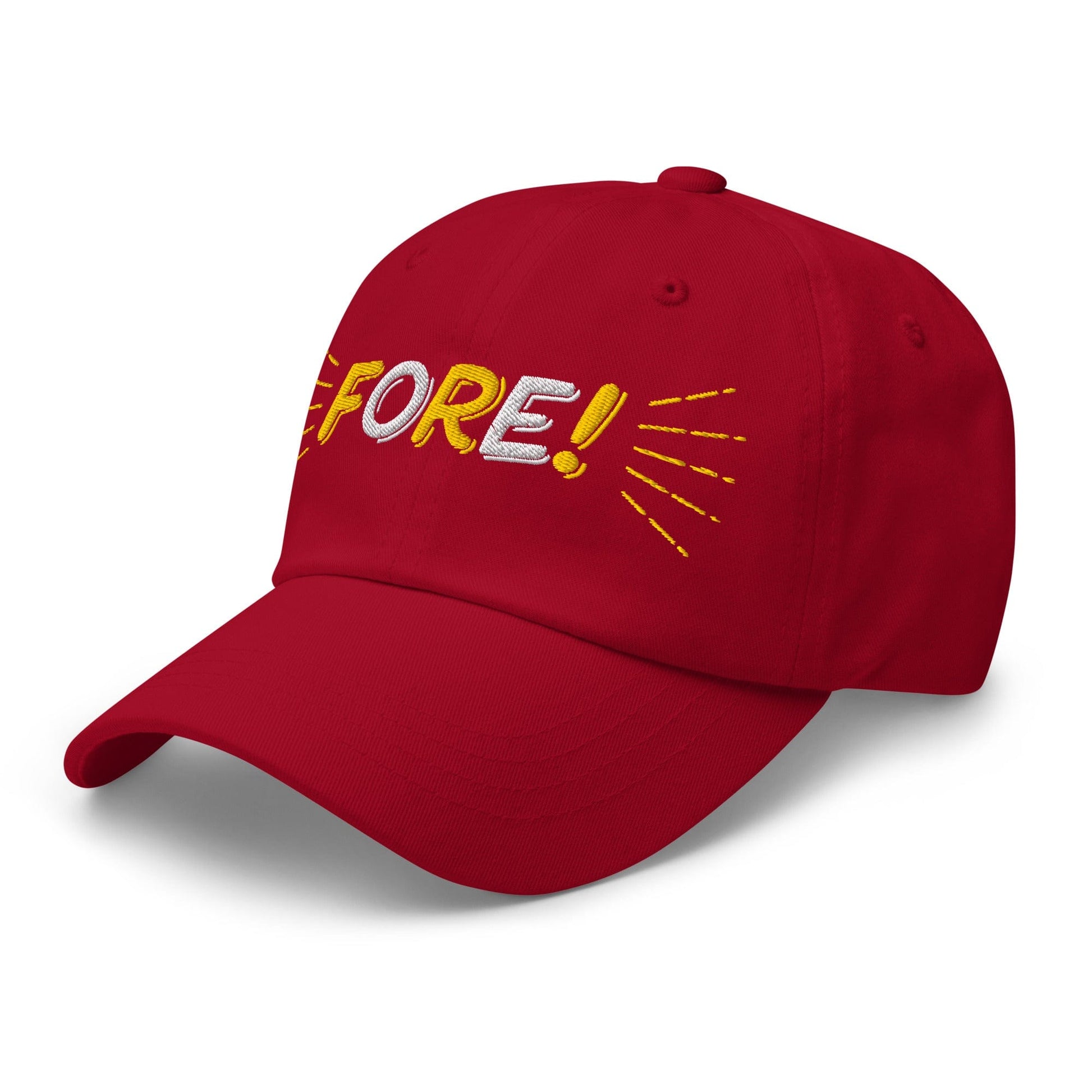 FORE! Quirky Embroidered Golf Cap - Funny Golf Tee by Swing Epic