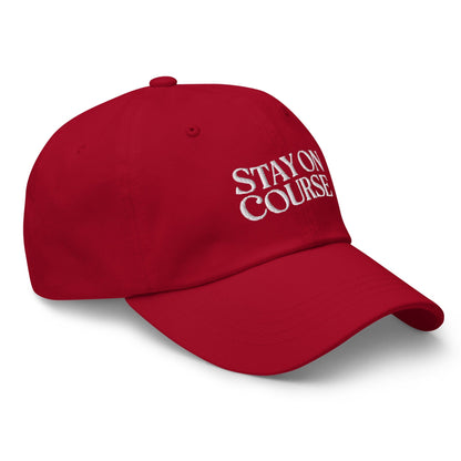 Stay On Course Quirky Fun Embroidered Golf Cap - Funny Golf Tee by Swing Epic